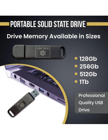 SSD Portátil 512 GB LQH TECH Edición PRO USB 3.1 Alta Velocidad