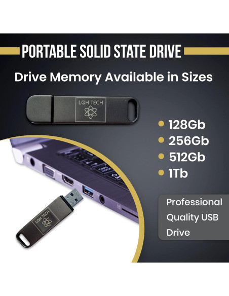 SSD Portátil 512 GB LQH TECH Edición PRO USB 3.1 Alta Velocidad