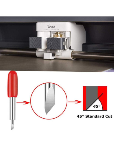 Cuchillas de Reemplazo Elefama 40PCS para Cricut 45 Grados