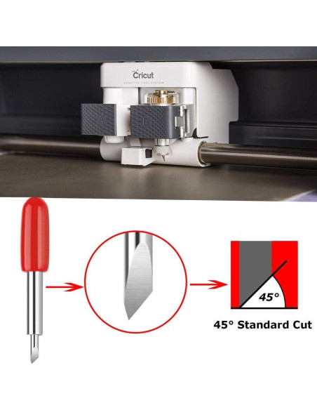 Cuchillas de Reemplazo Elefama 40PCS para Cricut 45 Grados