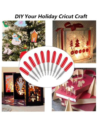 Cuchillas de Reemplazo Elefama 40PCS para Cricut 45 Grados