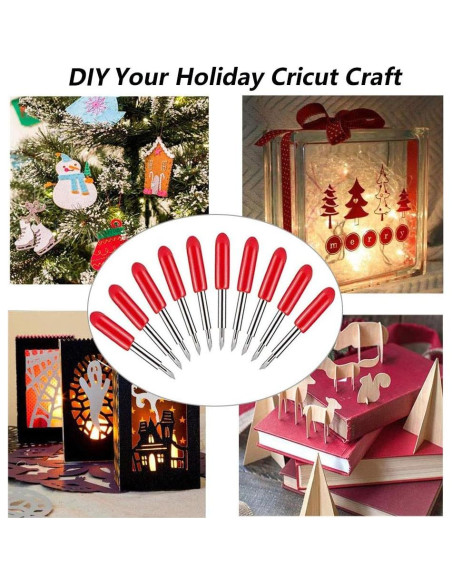 Cuchillas de Reemplazo Elefama 40PCS para Cricut 45 Grados