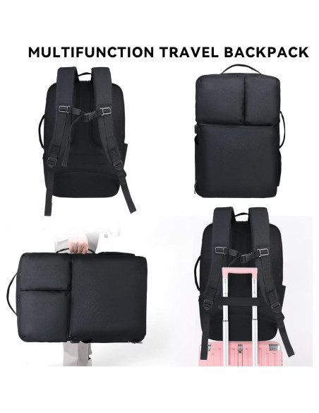 Mochila de Viaje 50L Devonwide Negra Aprobada para Vuelo