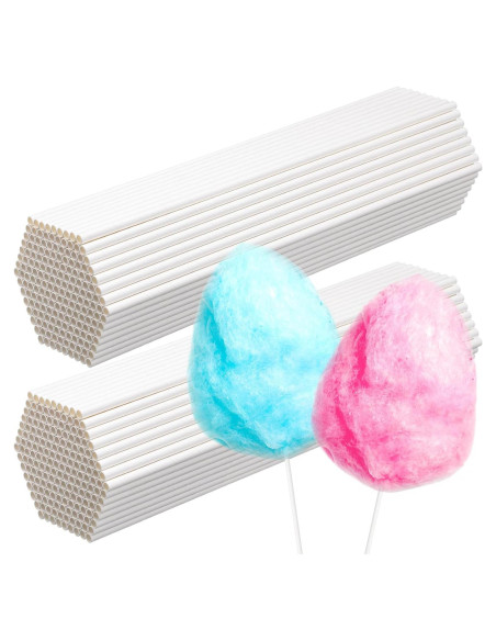 Conos de Algodón de Azúcar Honeydak 600 Pcs 35.1 cm Blancos