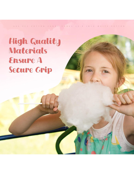 Conos de Algodón de Azúcar Honeydak 600 Pcs 35.1 cm Blancos