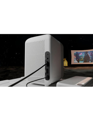 Proyector HP CC180 Portátil HD 720P con Roku y Pantalla 213 cm