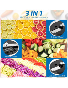 Picadora Eléctrica BJLIFE 3 en 1 de Verduras y Frutas 2