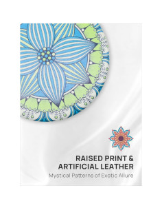 Espejo Compacto OMIRO 1X/10X Mandala Floral Verde 7.1 cm 2