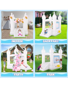 Castillo Inflable Whubefy 259x178x246 cm para Niños 2-8 Años 2