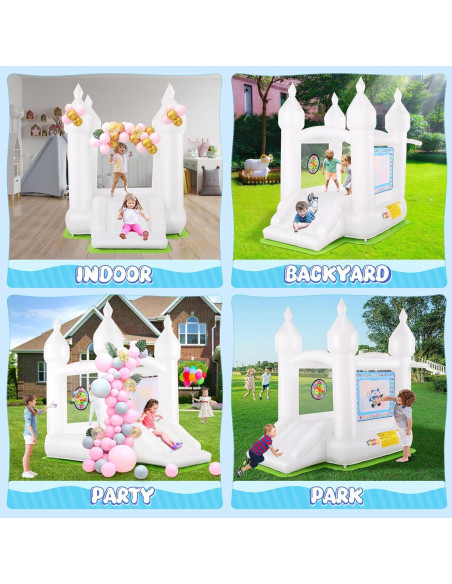 Castillo Inflable Whubefy 259x178x246 cm para Niños 2-8 Años