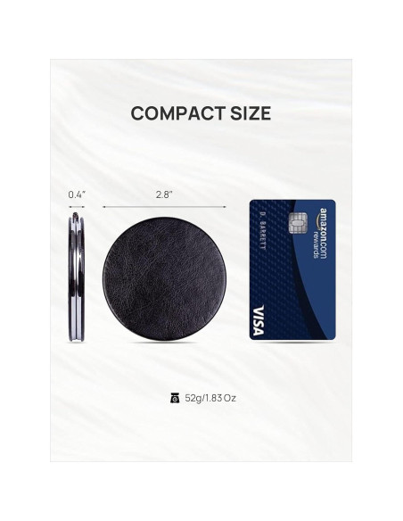 Espejo Compacto OMIRO 1X/10X Mandala Floral Verde 7.1 cm