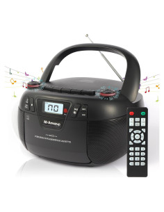 Reproductor Boombox Portátil M-Amazup V60098BT CD, Bluetooth, Radio