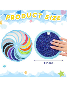 Alfombrillas Sensoriales Haull 15 Piezas 15 cm Redondas 2