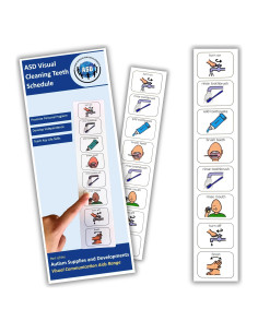 Gráfico Visual de Cepillado de Dientes Suministros Autismo - 30.99x5.99 cm