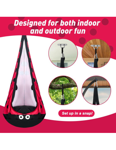 Asiento de Columpio Sensory SUSIHOOH Rojo y Negro 79.83 kg