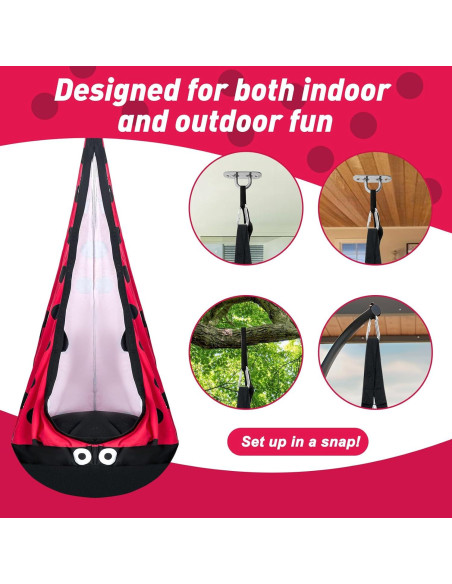 Asiento de Columpio Sensory SUSIHOOH Rojo y Negro 79.83 kg