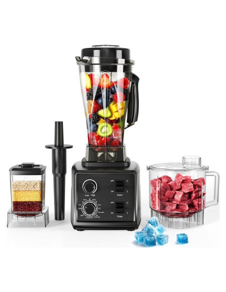 Licuadora y Procesador de Alimentos Nilpferd 1500W 2L Autolimpieza