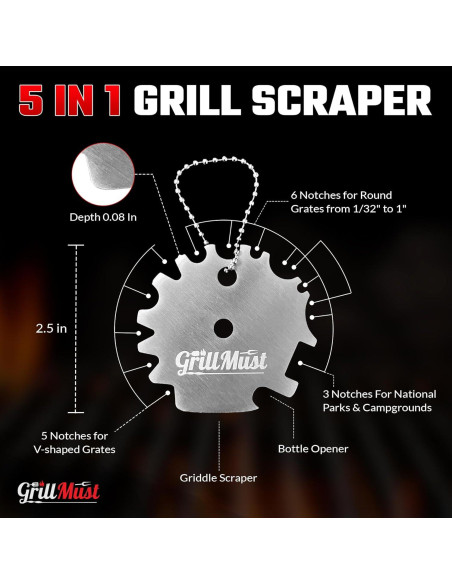 Conjunto de Prensa para Hamburguesas GrillMust 17.8cm Hierro Fundido