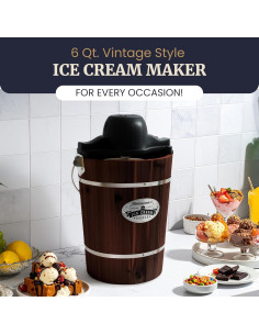 Máquina de Hacer Helados Eléctrica Elite Gourmet EIM949 6 Cuartos 2