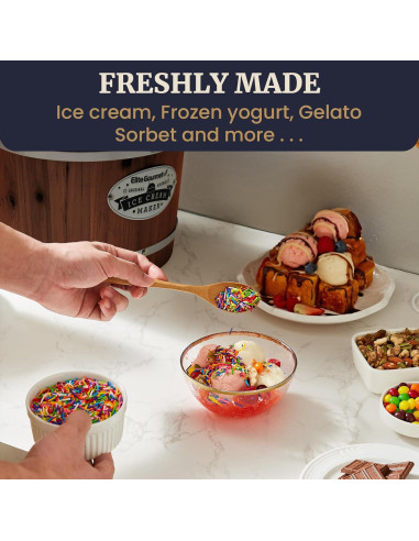 Máquina de Hacer Helados Eléctrica Elite Gourmet EIM949 6 Cuartos