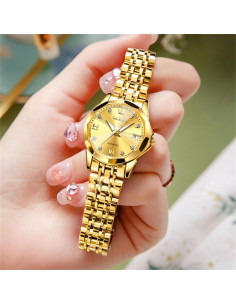 Reloj Automático OLEVS para Mujeres con Diamantes Acero Inoxidable 2