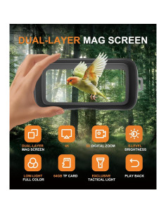 Gafas de Visión Nocturna BLESSOURCE DZ060 4K 8X HD 5000mAh 2