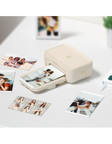 Impresora de Fotos HPRT CP4100 Beige con 108 Hojas 10x15cm