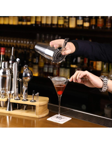 Kit de Bartender 24 Piezas AOZITA Coctelera 710 ml Acero Inoxidable