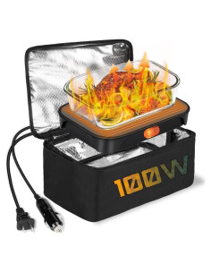 Horno Portátil Eléctrico Qrastlu 100W 2L para Coche y Oficina