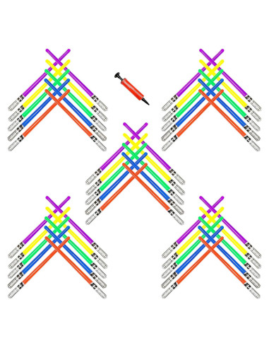 50 Espadas de Luz Inflables Megasumer con Bomba de Aire