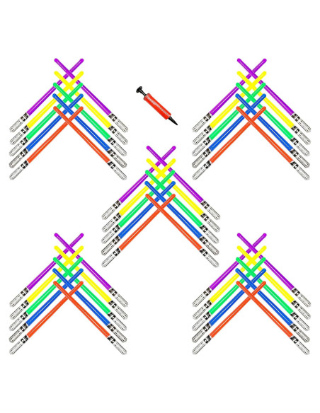 50 Espadas de Luz Inflables Megasumer con Bomba de Aire