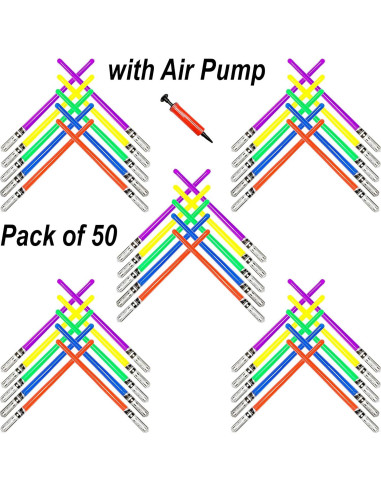 50 Espadas de Luz Inflables Megasumer con Bomba de Aire