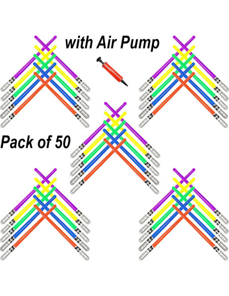 50 Espadas de Luz Inflables Megasumer con Bomba de Aire
