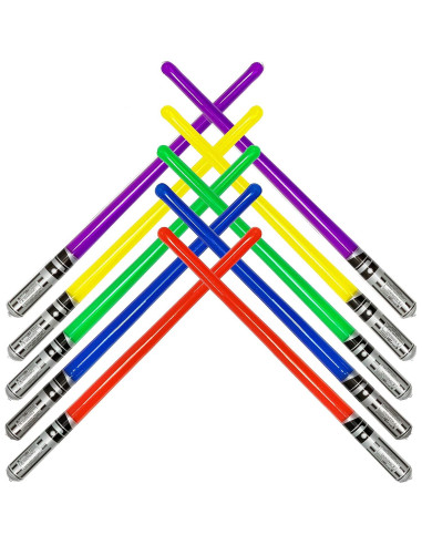 50 Espadas de Luz Inflables Megasumer con Bomba de Aire