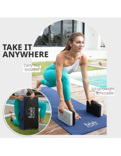 Esterilla de Yoga Plegable Mahalo Wellness 6mm + 2 Bloques 2