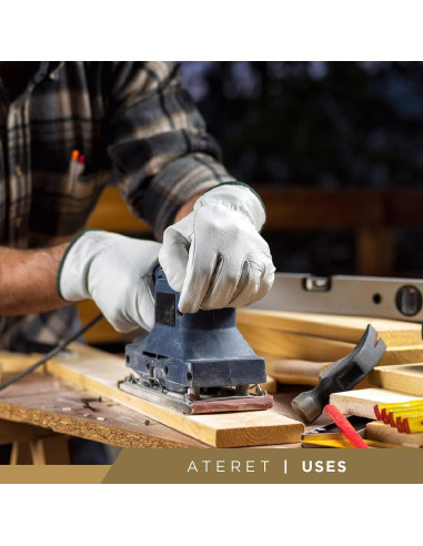 Guantes de Trabajo Palmer Safety de Cuero Vacuno - 12 Pares Grande