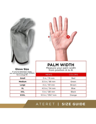 Guantes de Trabajo Palmer Safety de Cuero Vacuno - 12 Pares Grande