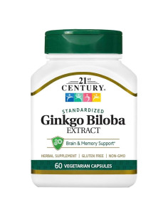 Extracto de Ginkgo Biloba Siglo 21 - 60 Cápsulas Veganas