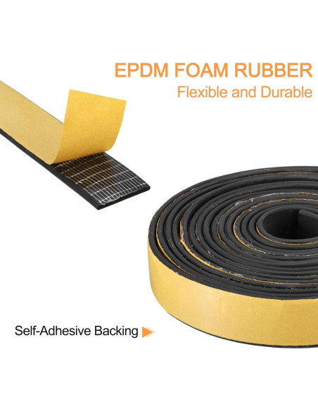 Cinta de Sellado Adhesiva uxcell EPDM 3.2cm x 0.3cm x 4m