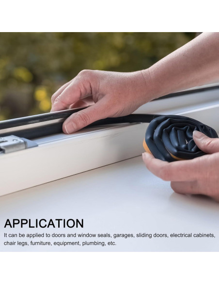 Cinta de Sellado Adhesiva uxcell EPDM 3.2cm x 0.3cm x 4m