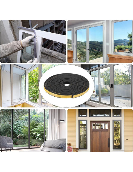 Cinta de Sellado Adhesiva uxcell EPDM 3.2cm x 0.3cm x 4m