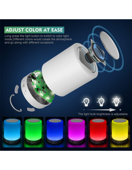 Lámpara de Mesa Táctil Elecstars con Altavoz Bluetooth LED