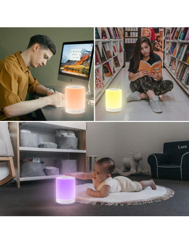 Lámpara de Mesa Táctil Elecstars con Altavoz Bluetooth LED