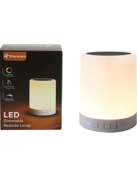 Lámpara de Mesa Táctil Elecstars con Altavoz Bluetooth LED