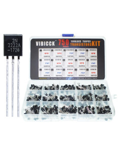Kit de Transistores Bipolares VIBICCK 750 Piezas TO92 NPN PNP
