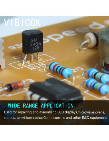 Kit de Transistores Bipolares VIBICCK 750 Piezas TO92 NPN PNP