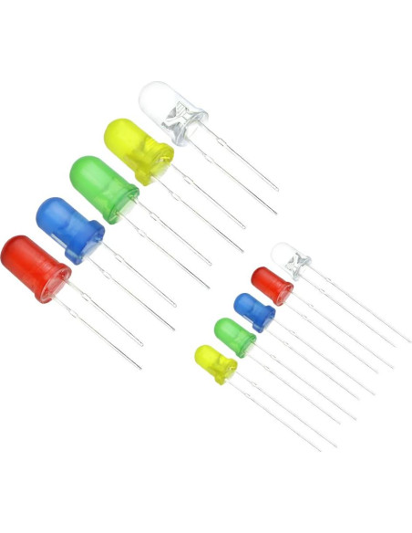 Kit de Diodos LED 5mm Maygyrain 250 Piezas 5 Colores