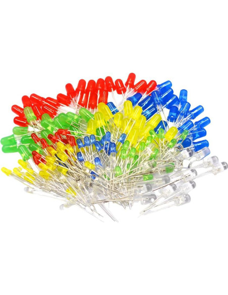 Kit de Diodos LED 5mm Maygyrain 250 Piezas 5 Colores