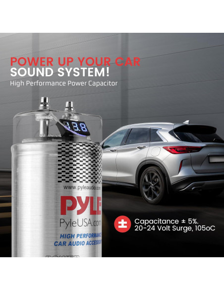 Capacitor Digital Pyle 5.0 Faradios para Audio Automotriz