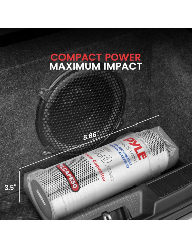 Capacitor Digital Pyle 5.0 Faradios para Audio Automotriz